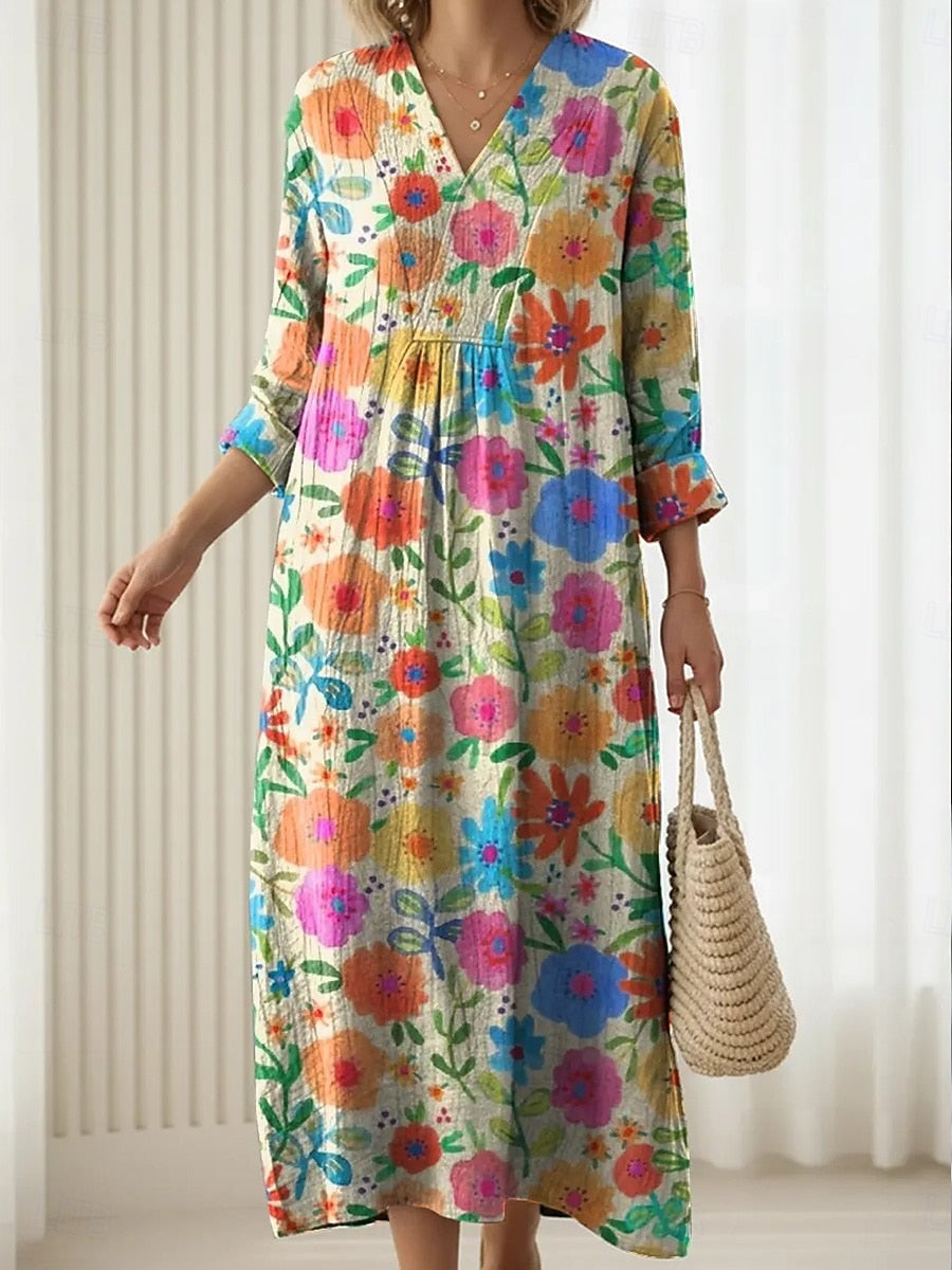 Églantine | Robe Imprimée Jardin Coloré