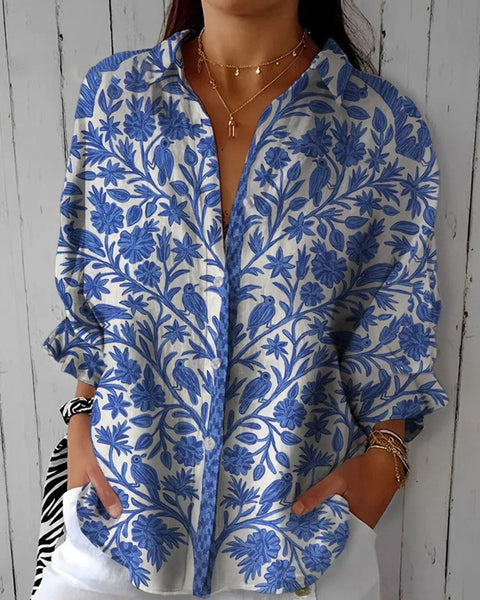 Éléonore | Blouse Florale Raffinée