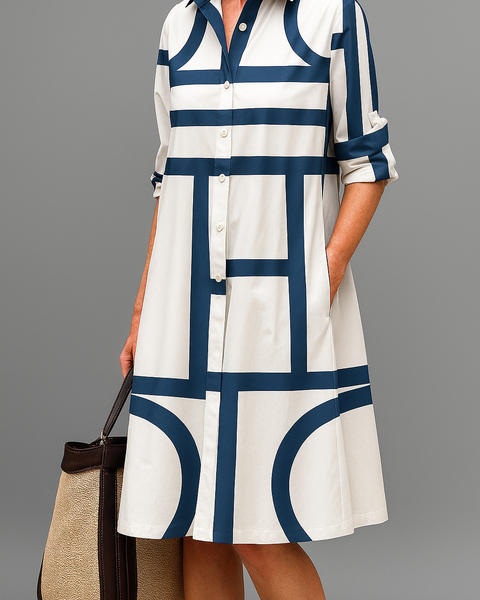 Siena | Robe Midi Graphique
