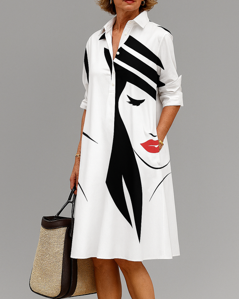 Bella | Robe Midi Artistique