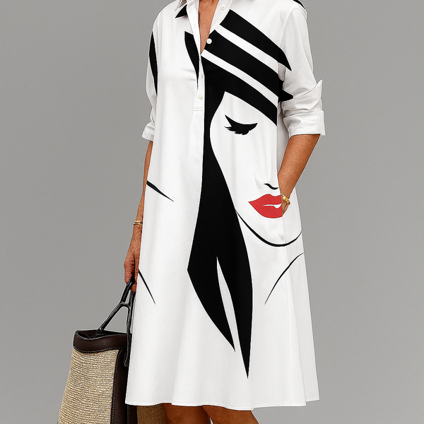 Bella | Robe Midi Artistique