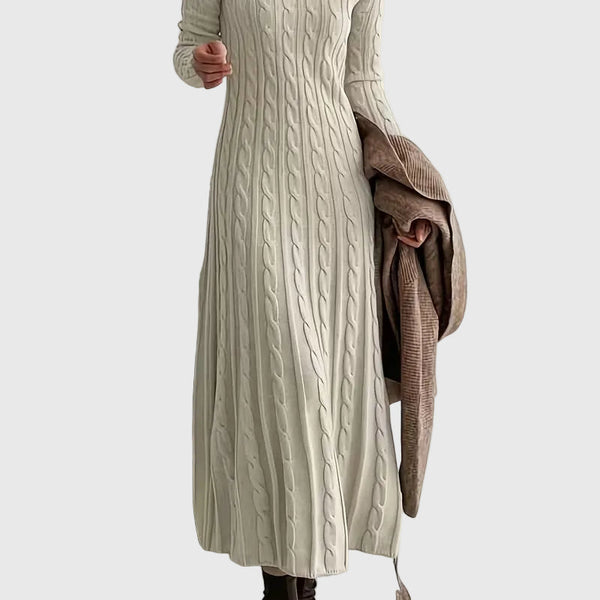 Adèle | Robe Maxi Maille Torsadée