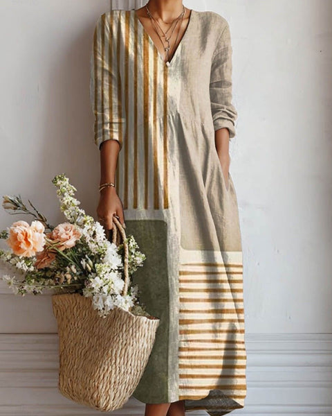 Émeline | Robe Imprimée Naturelle