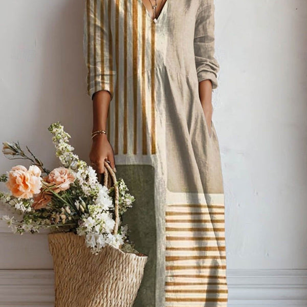 Émeline | Robe Imprimée Naturelle