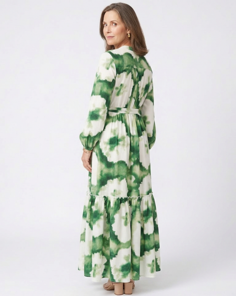 Garance | Robe Maxi Imprimé Nature Élégance Fluide