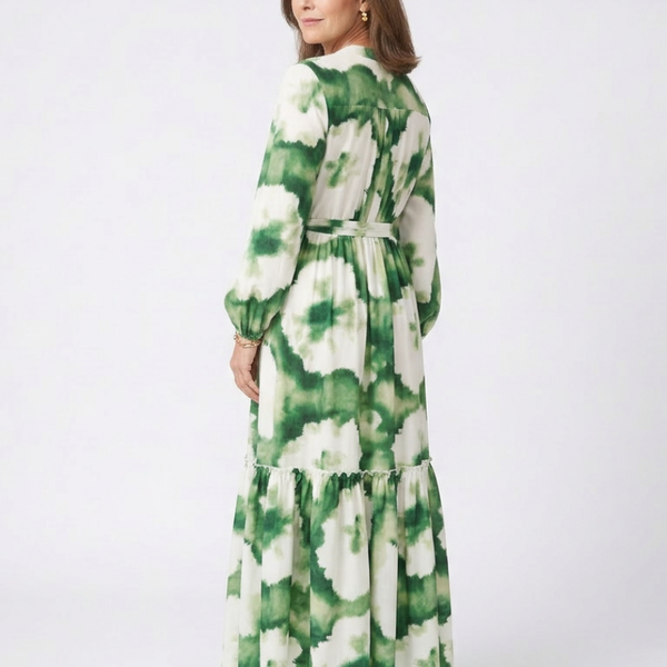 Garance | Robe Maxi Imprimé Nature Élégance Fluide