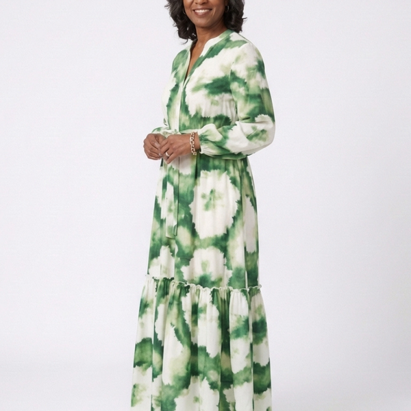 Garance | Robe Maxi Imprimé Nature Élégance Fluide