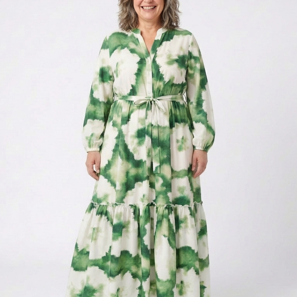 Garance | Robe Maxi Imprimé Nature Élégance Fluide
