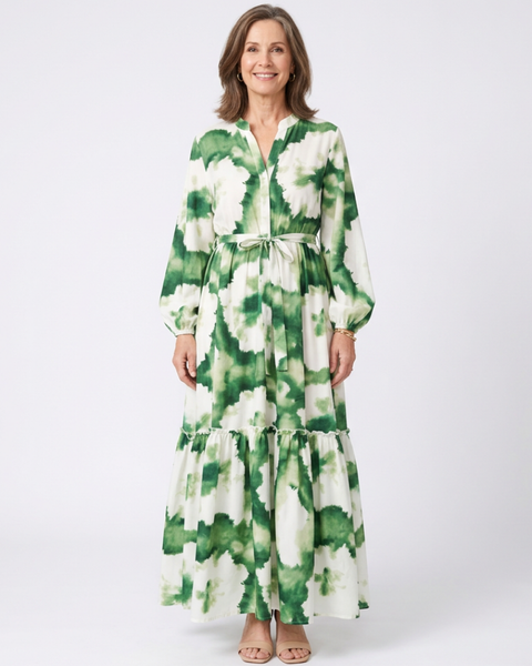 Garance | Robe Maxi Imprimé Nature Élégance Fluide