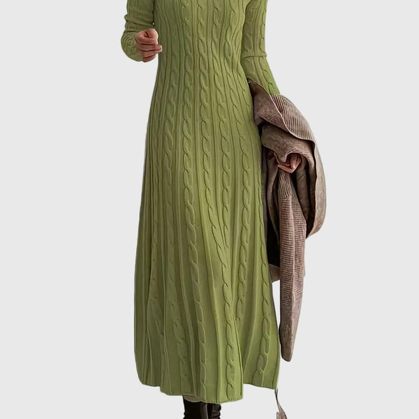 Adèle | Robe Maxi Maille Torsadée