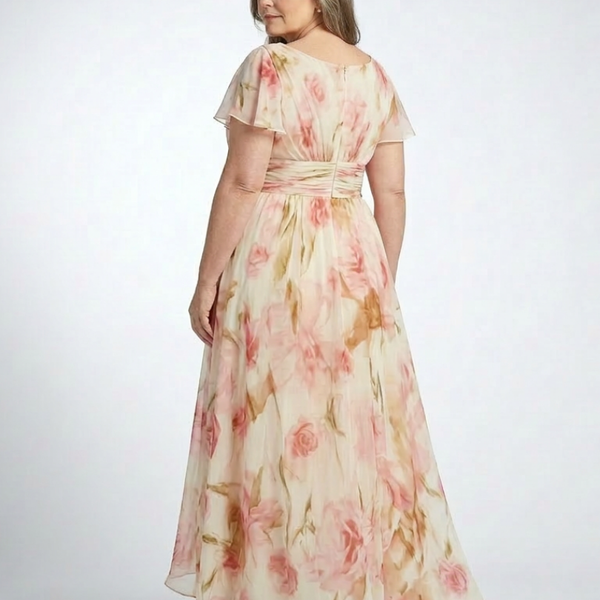 Éléonore | Robe Maxi Fleurie Élégance Aérienne