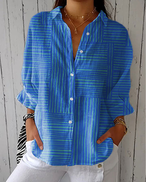 Félin | Blouse Rayures Modernes