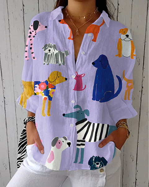 Florence | Blouse Motifs Canins Fantaisie