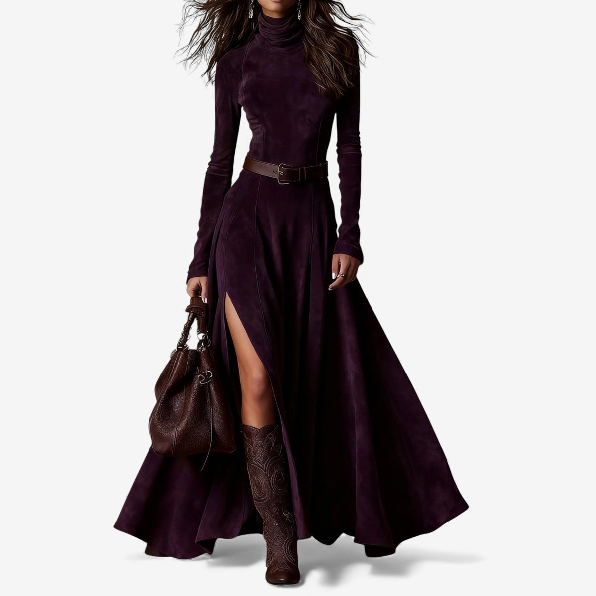 Héloïse | Robe Maxi Suédée Élégance