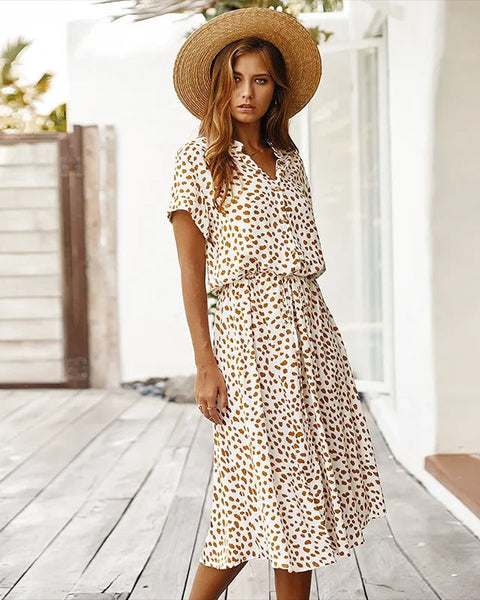 Bérénice | Robe Midi Imprimée