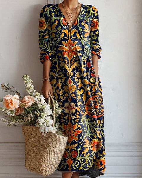 Calixte | Robe Imprimée Baroque