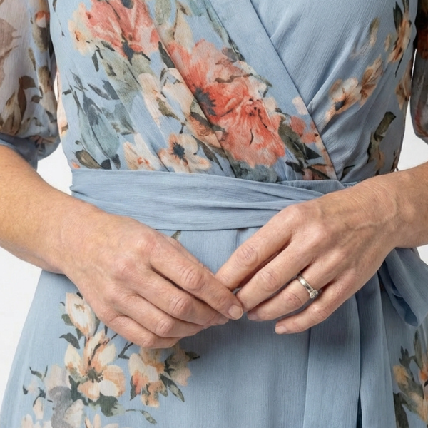 Amandine | Robe Maxi Fleurie Portefeuille