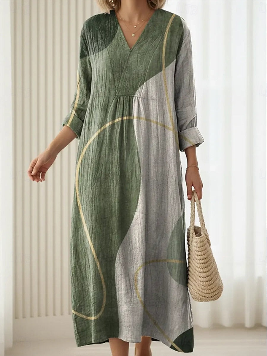 Maëlys | Robe Imprimée Minimaliste